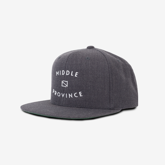 Pre Order: Middle Province Classic Embroidered Snapback (Heather Charcoal)