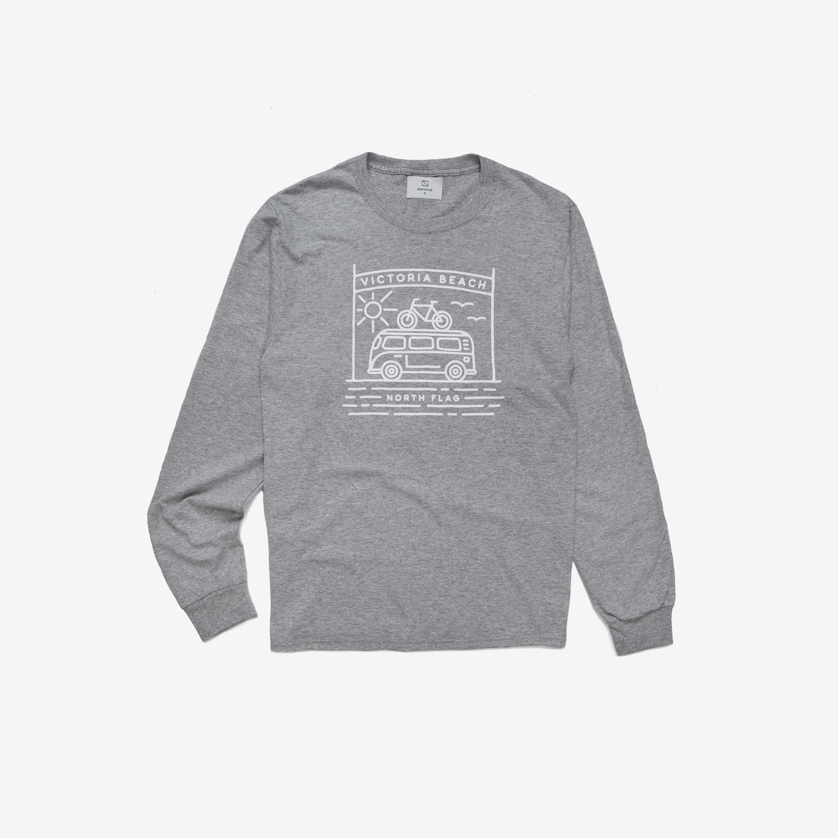 Victoria Beach Gates Long Sleeve Tee Shirt (Heather Grey) – North Flag