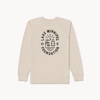 Lake Winnipeg Foundation Light Weight Terry Crew (Sand, Black Print)