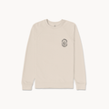 Lake Winnipeg Foundation Light Weight Terry Crew (Sand, Black Print)