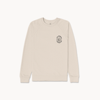 Lake Winnipeg Foundation Light Weight Terry Crew (Sand, Black Print)