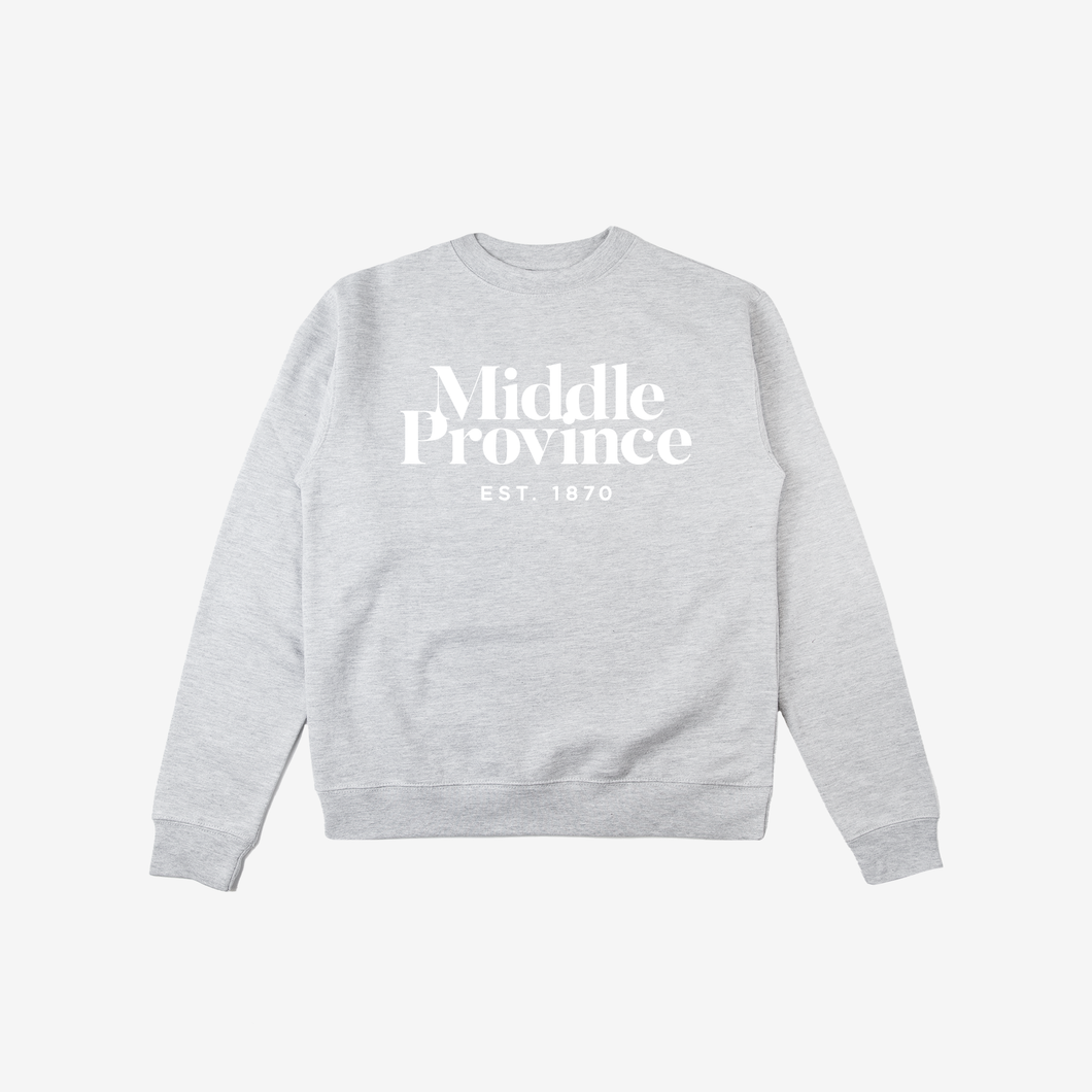 Pre Order: Mid Weight 1870 Middle Province Crew (Heather Grey)