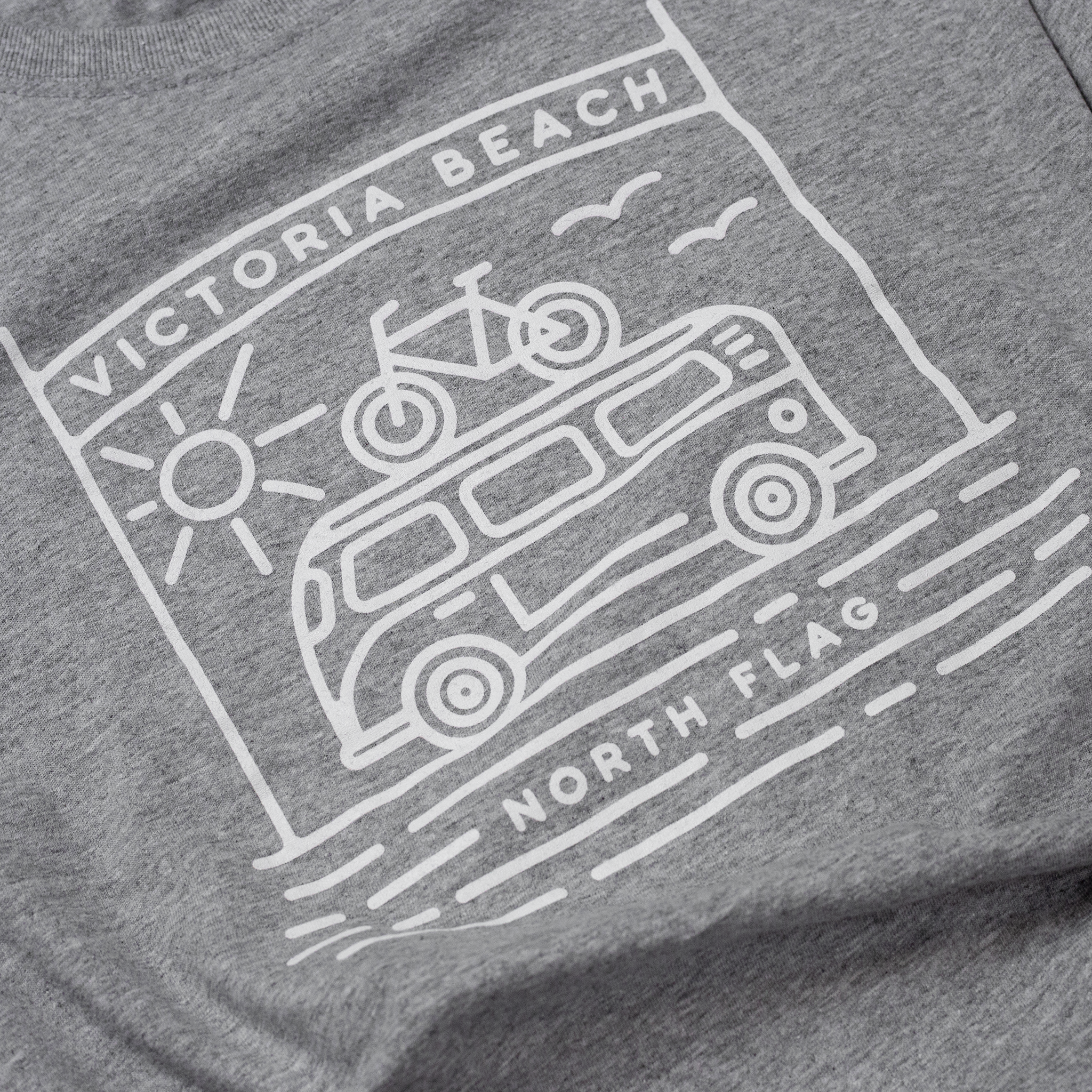 Victoria Beach Gates Long Sleeve Tee Shirt (Heather Grey)