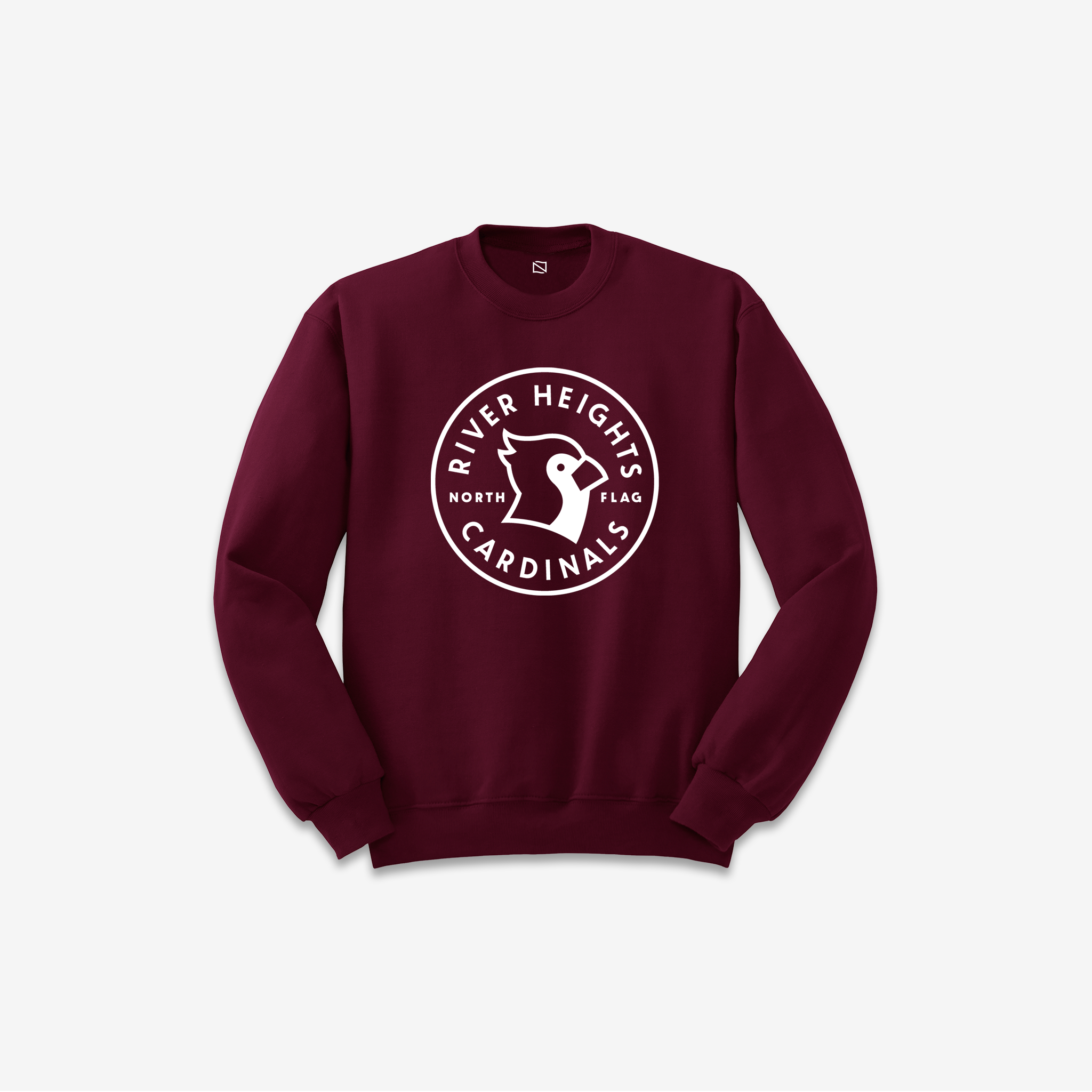 River Heights Cardinals Mid Weight Crew (Burgundy)
