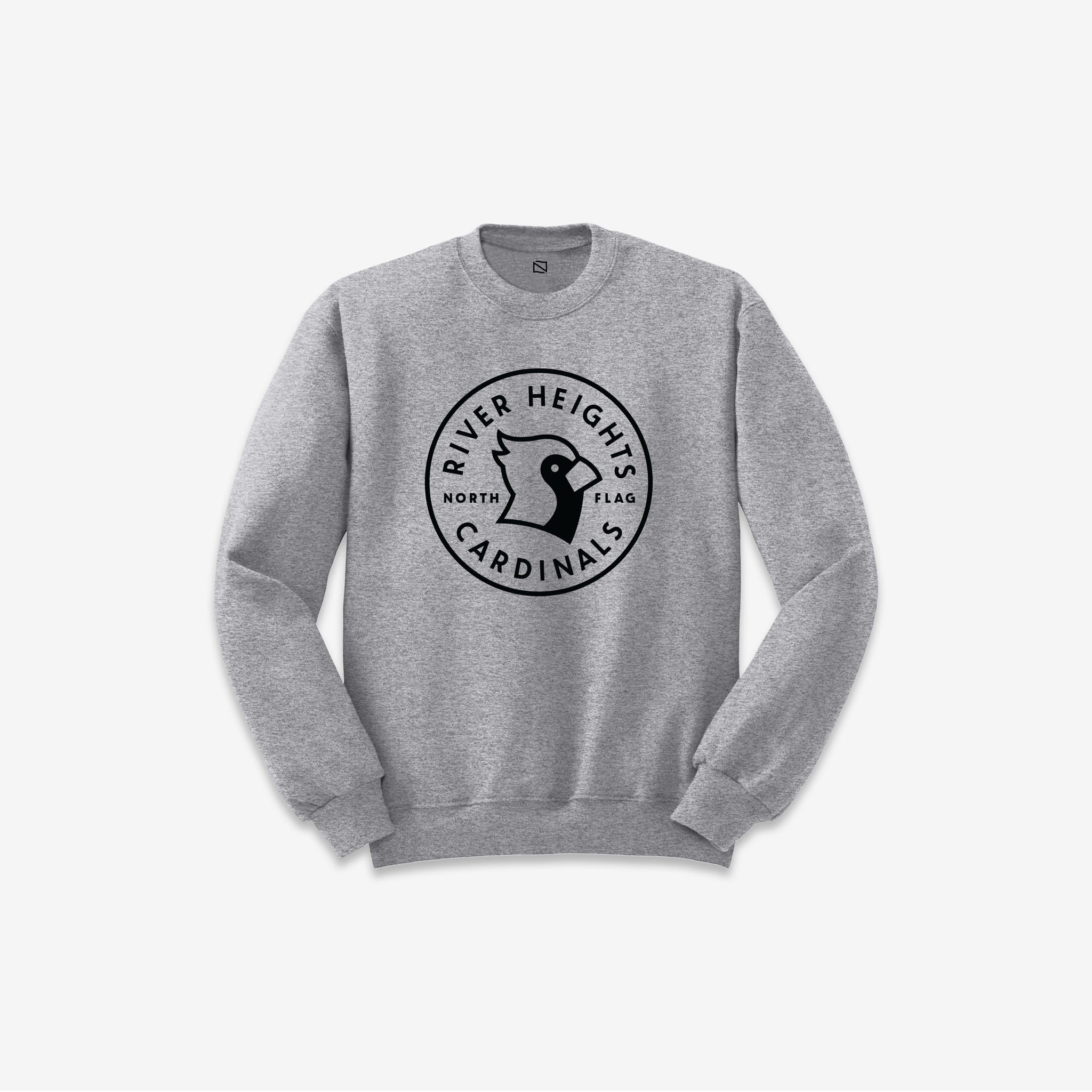 River Heights Cardinals Mid Weight Crew (Heather Grey)