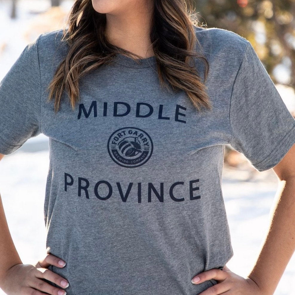 Middle Province x Fort Garry Brewing Tee Shirt (Grey Heather)
